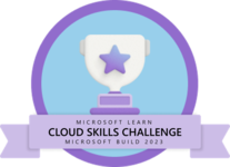 Badge recebido por ter finalizado o Challenges.