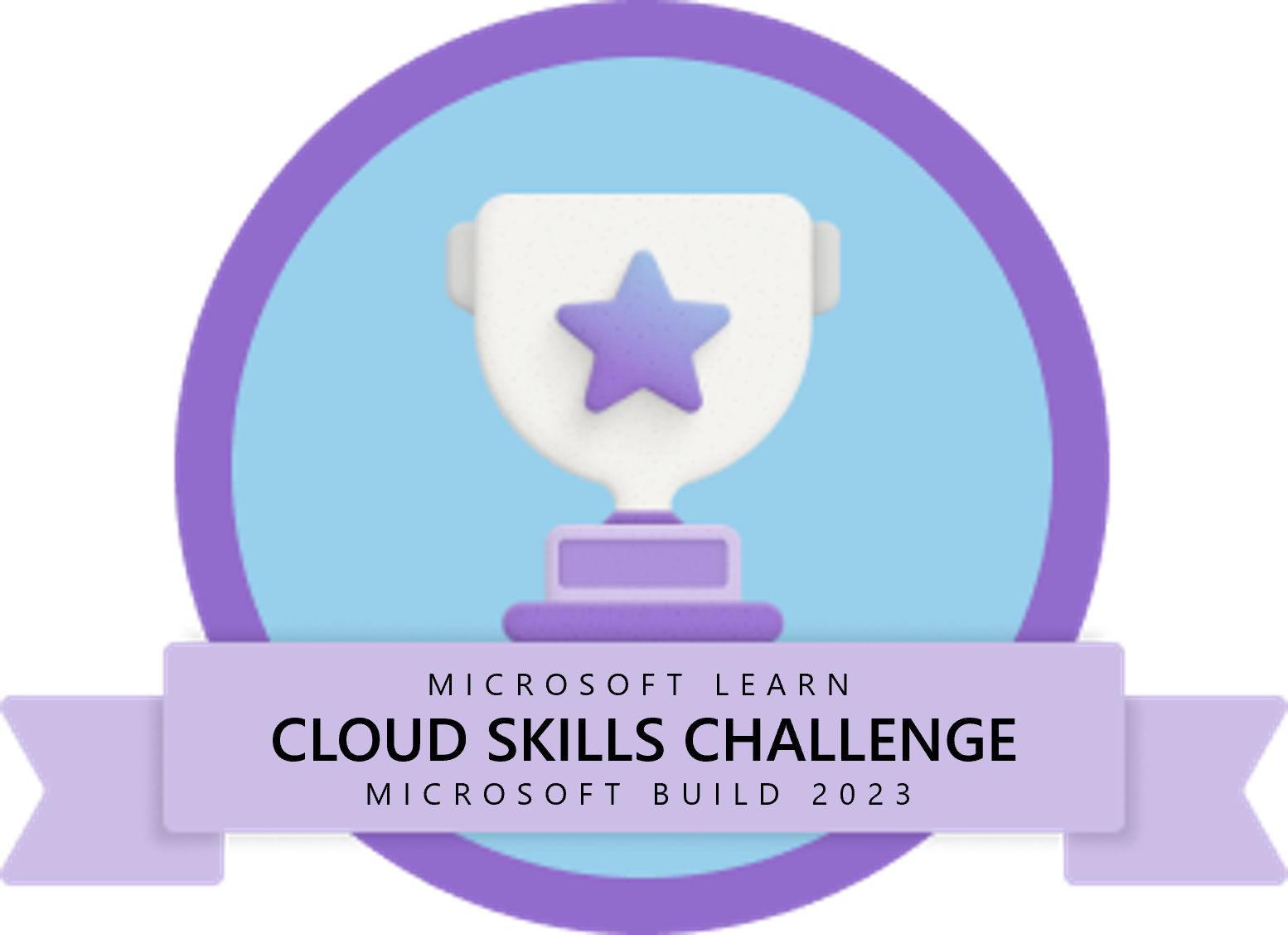 Badge recebido por ter finalizado o Challenge.